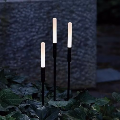 Netlighting Twiggy LED Outdoor Ground Spike Light, Black, 3000K Warm White, IP65, Height: 74 cm – 2