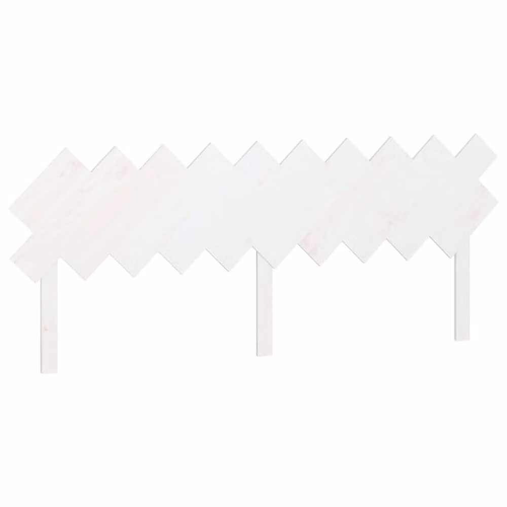 Berkfield Home Beautiful Bed Headboard in White Solid Pine, W: 196 cm, D: 3 cm, H: 80.5 cm – 2