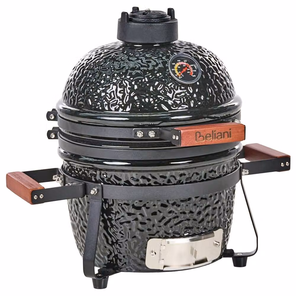 Wyld and Coco Black Kamado Ceramic Charcoal Grill with Thermometer – 4