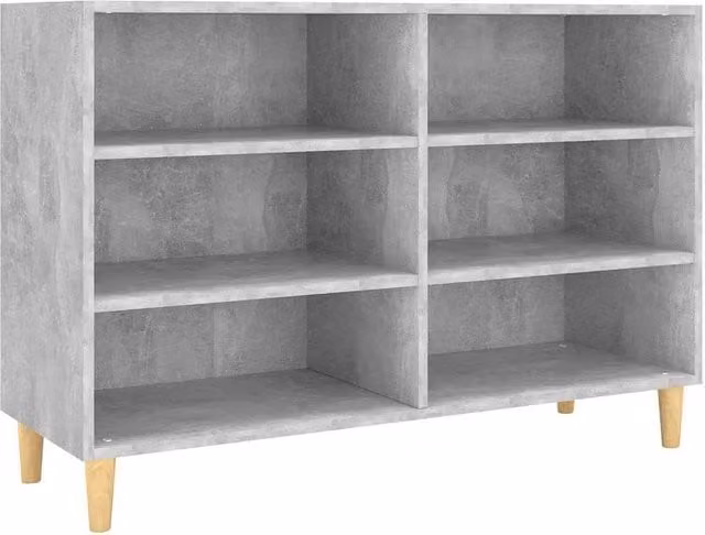 Berkfield Home Scandinavian Sideboard in Concrete Grey, W/D/H: 103.5 x 35 x 70 cm