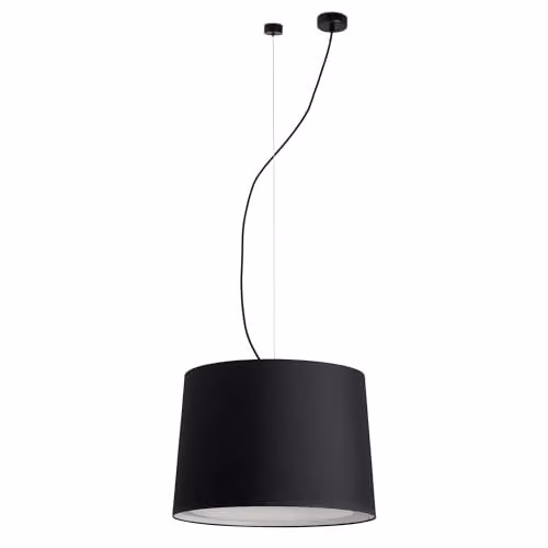Netlighting Conga Black Modern Fabric Cylinder Pendant Lamp, Diameter: 45 cm – 1