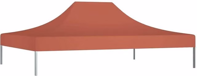 Berkfield Home Party Tent Roof in Terracotta Orange, PVC-Coated Polyester, 4 x 3 m
