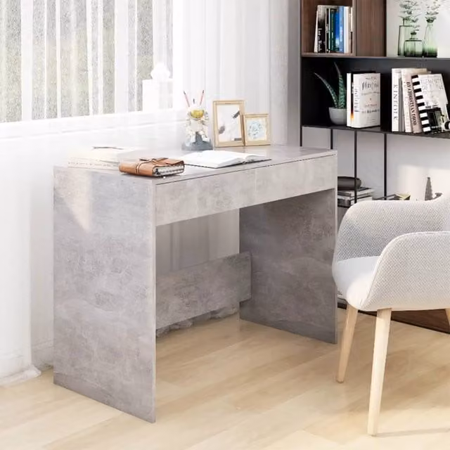 Berkfield Home Modern Writing Desk in Grey, W/D/H: 101 x 50 x 76.5 cm – 1