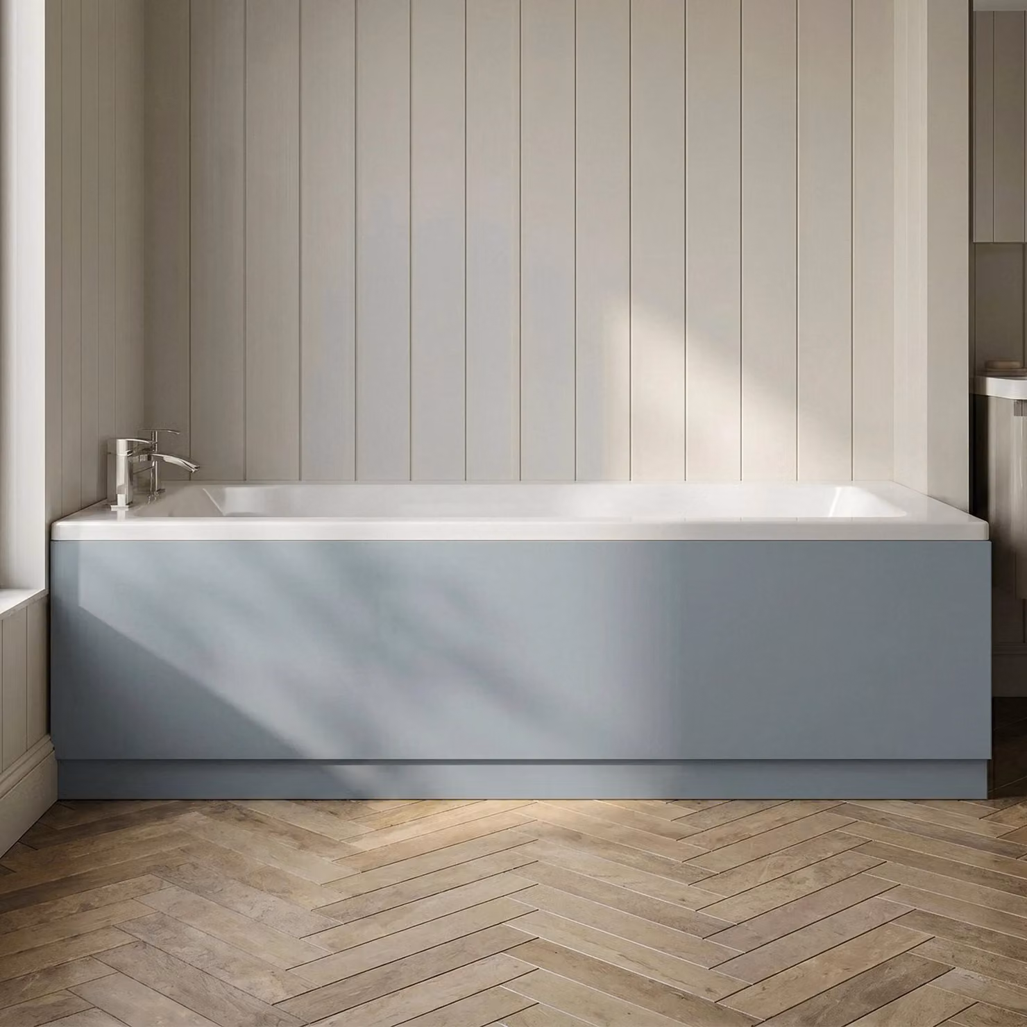 Balterley Straight Front Bath Panel Plinth in Matt Coastal Grey, 179.5 cm – 3