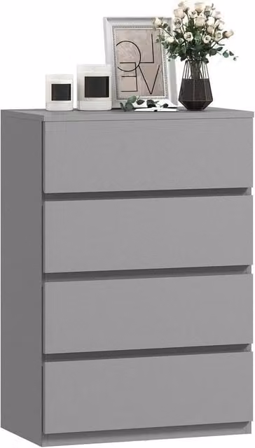 PAWNORA Modern Grey Bedroom Chest of Drawers