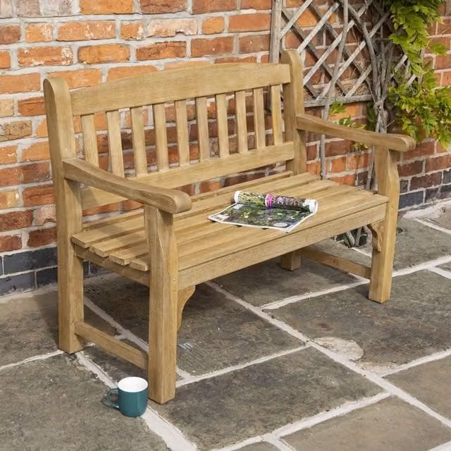 Rowlinsons Tuscan Garden Bench in Brown, W/D/H: 120 x 61 x 90 cm