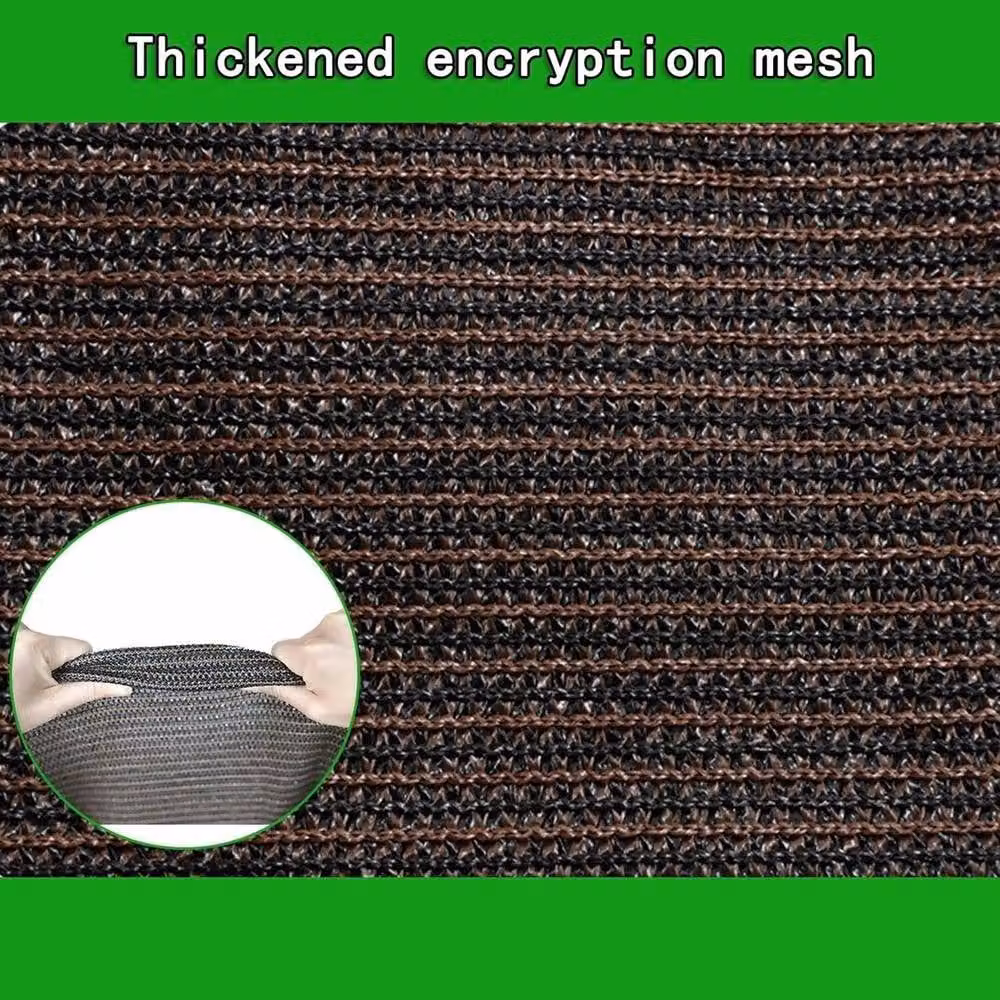 SPETLEK Brown Semi-Transparent Privacy Screen Netting Garden Windbreak Fencing, W: 1 m, H: 5 m – 5