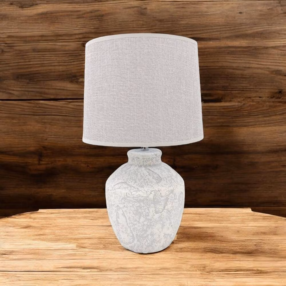 Minster Ceramic Table Lamp in Beige, W/D/H: 20 x 20 x 51 cm – 3