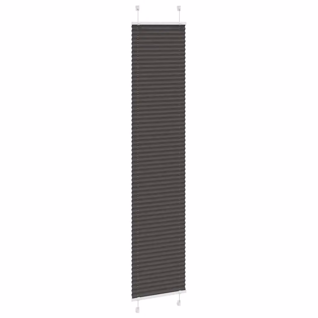 Berkfield Home Single Pleat Black Polyester Semi-Transparent Cord Blind W: 45 cm, H: 200 cm – 3
