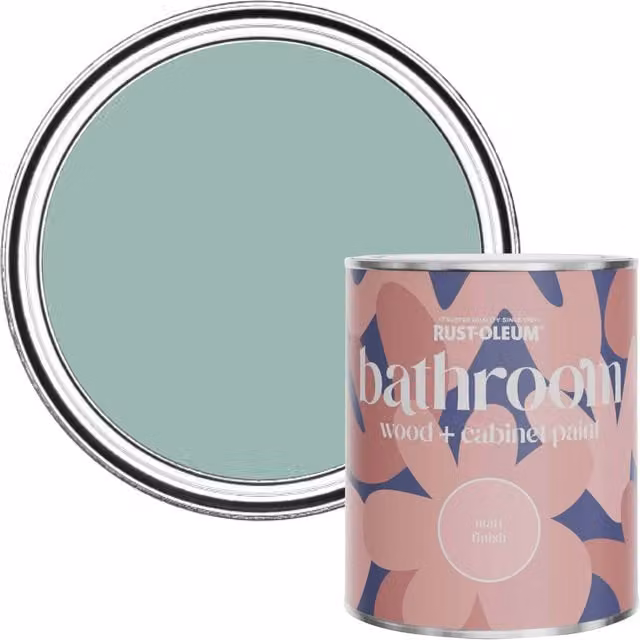Rust-Oleum Matt Bathroom Wood Cabinet Paint in Coastal Blue, 750ml