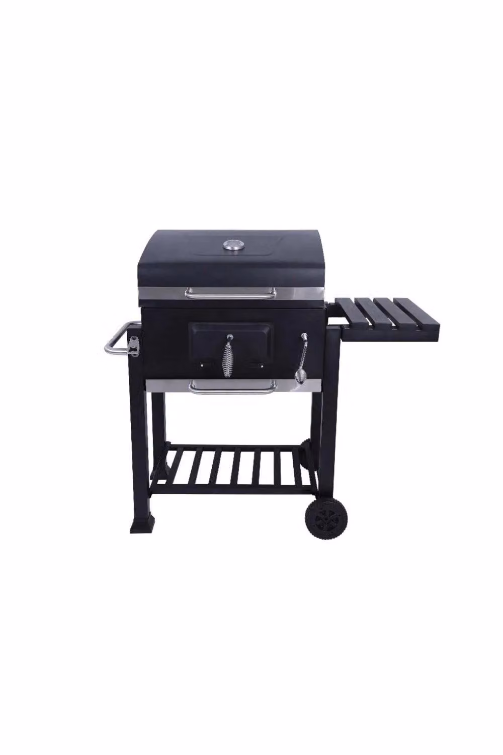 Garden Sanctuary Charcoal BBQ Grill with Portable Stainless Steel Trolley in Black – 3