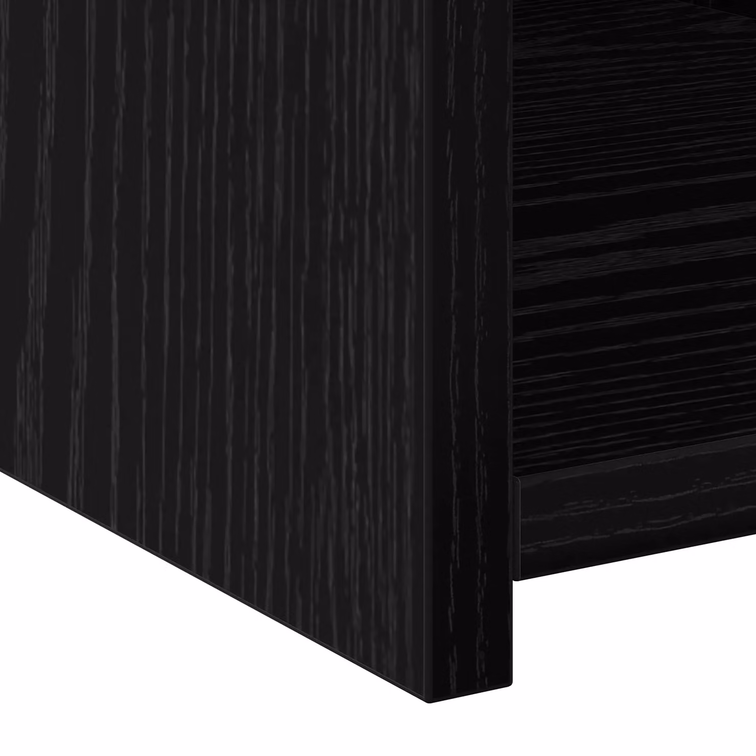 Berkfield Home Modern Black Oak Highboard with Glossy Finish, W: 30 cm, D: 42.5 cm, H: 185 cm – 4