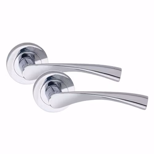Golden Grace Astrid Design Internal Door Handles in Polished Chrome and Silver – 1