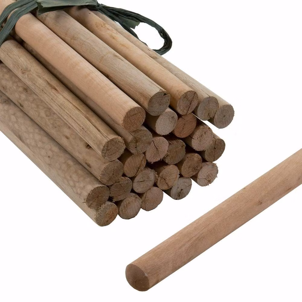 NESTLUNE Pack of 25 Brown Wooden Broom and Snow Shovel Handles, Length: 100 cm – 3