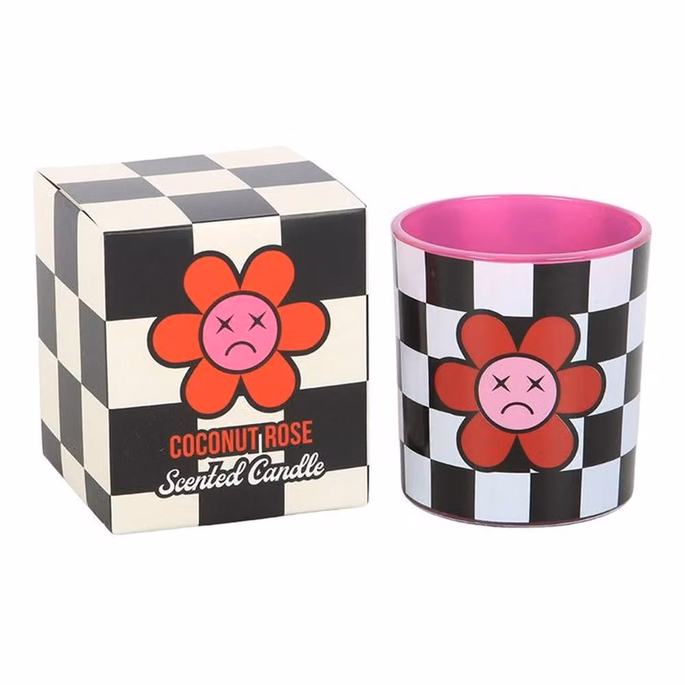 Uniqueful Sad Flower Coconut Rose Pillar Candle in Multicolour – 3
