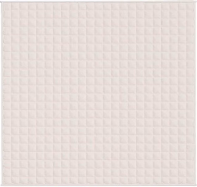 Berkfield Home Soft Weighted Blanket in Light Cream, W/D/H: 220 x 235 cm, 11 kg