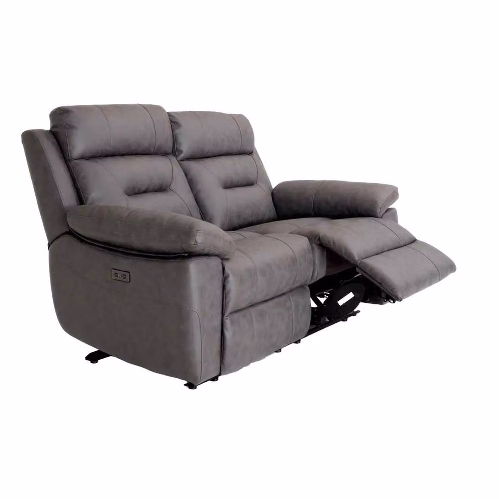 Furnishings For Less UK Lucy Electric Reclining Sofa Suite 3 + 2 in Ink Grey – 4