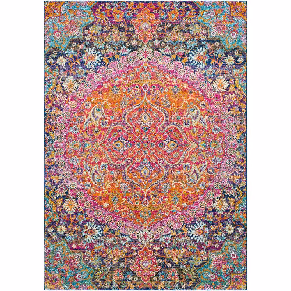 Livabliss Harput Vintage Boho Living Room Rug in Red, Orange, Blue and Grey, W/D/H: 80 x 220 cm – 2