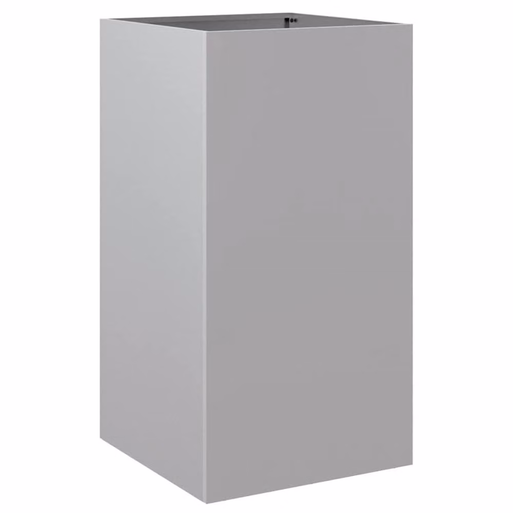Berkfield Home Silver Galvanised Steel Planter Tub W/D/H: 42 x 38 x 75 cm – 2