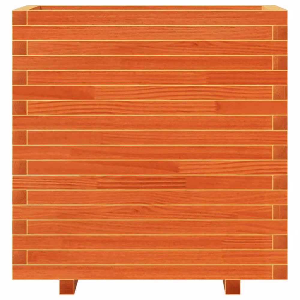 Berkfield Home Beautiful Garden Planter in Wax Brown, Solid Wood Pine, W/D/H: 70 x 40 x 72 cm – 2
