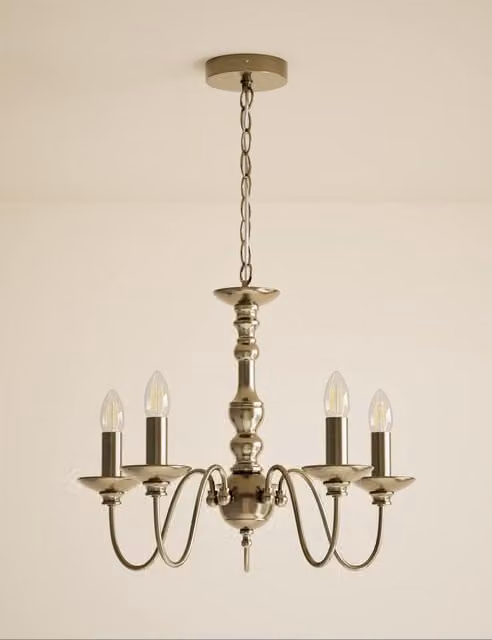 M&S Bethany Chandelier in Gold/Brass