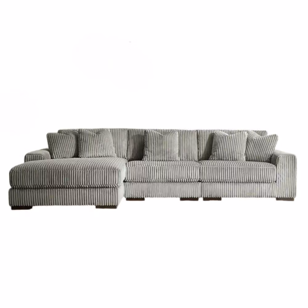 Snug Furniture Birmingham Ltd Jumbo Cord 3 Piece Modular Left Hand Sofa in Grey – 2