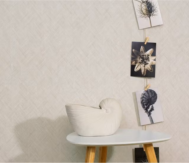 Erismann Plain Modern Abstract Vinyl Wallpaper in Grey and Beige
