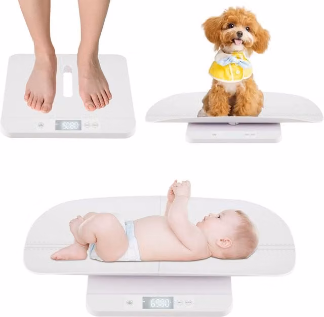 Costway Baby Weight Scale with Detachable Tray in White – 1