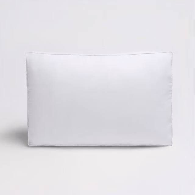 OHS Hotel Living White Cotton Rectangular Box Pillow