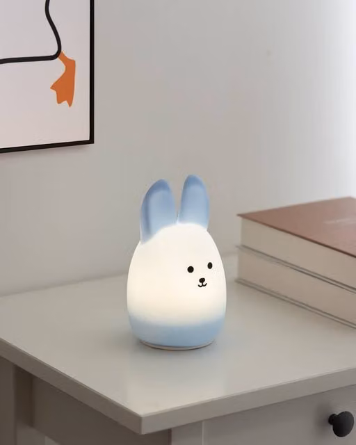 Eglo Castellino Rabbit Night Light and Table Lamp for Children in Light Blue – 1