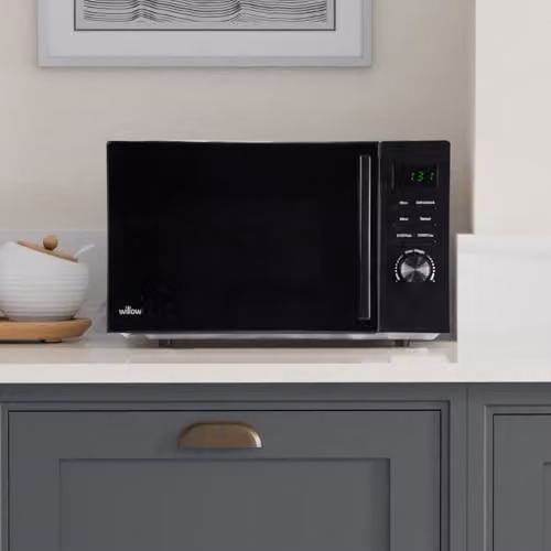 Willow WM23DB 800W 23L Solo Microwave with Defrost Function and LED Interior Light, Black – 2