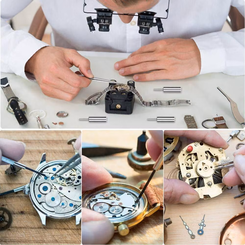 Ventryn 171-Piece Watch Repair Kit with Case Opener and Pin Link Spring Bar in Brown – 3