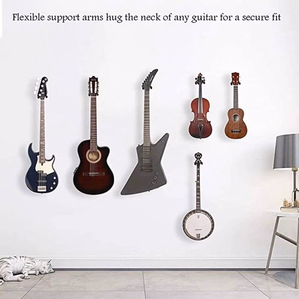 Kelvenix Rotating Metal Guitar Wall Mount Hanger Hook in Red and Copper – 1