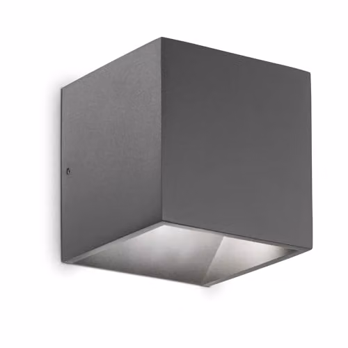 Netlighting Ideal Lux Rubik Integrated LED Outdoor Up Down Wall Downlight Lamp in Anthracite Black with 3000K Warm White Light and IP44 Rating