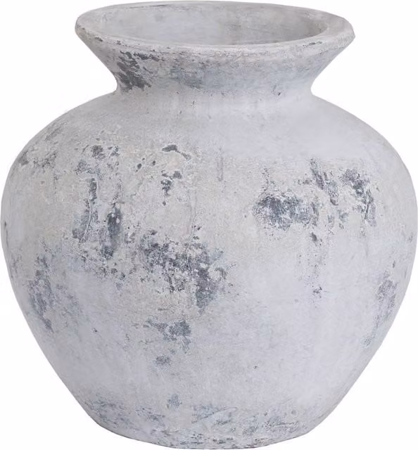 Hill Interiors Darcy Antique Ceramic Tabletop Vase in Sand, H 31.0 cm x W 31.0 cm x D 31.0 cm