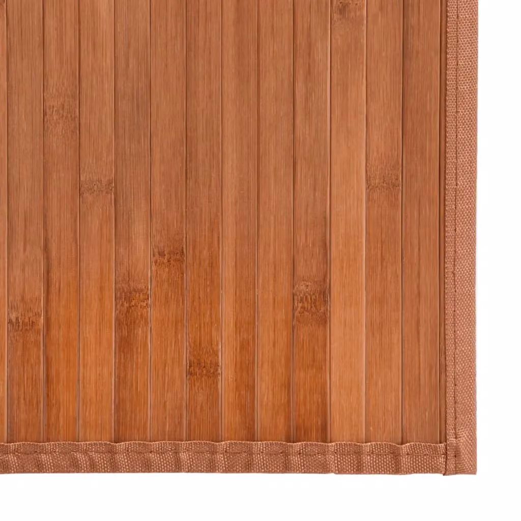 Berkfield Home Rectangular Bamboo Rug in Brown, W/D/H: 70 x 200 cm – 4