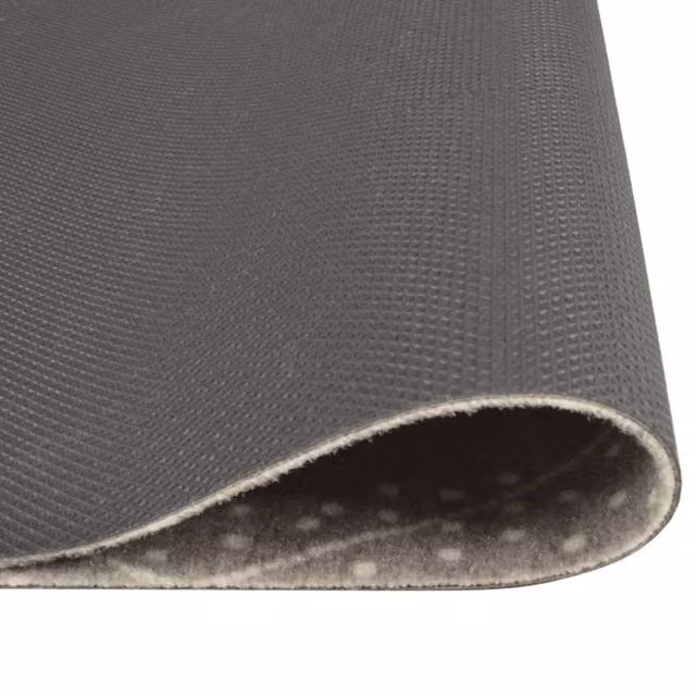 Berkfield Home Washable Grey Velvet Kitchen Rug with Diamond Pattern, W: 45 cm, L: 150 cm