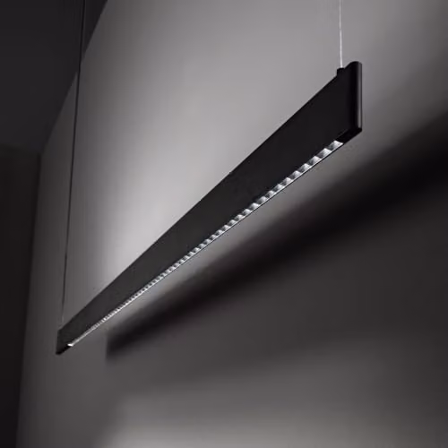 Netlighting Steel Accent LED Bar Pendant Ceiling Light Black 3000K – 2