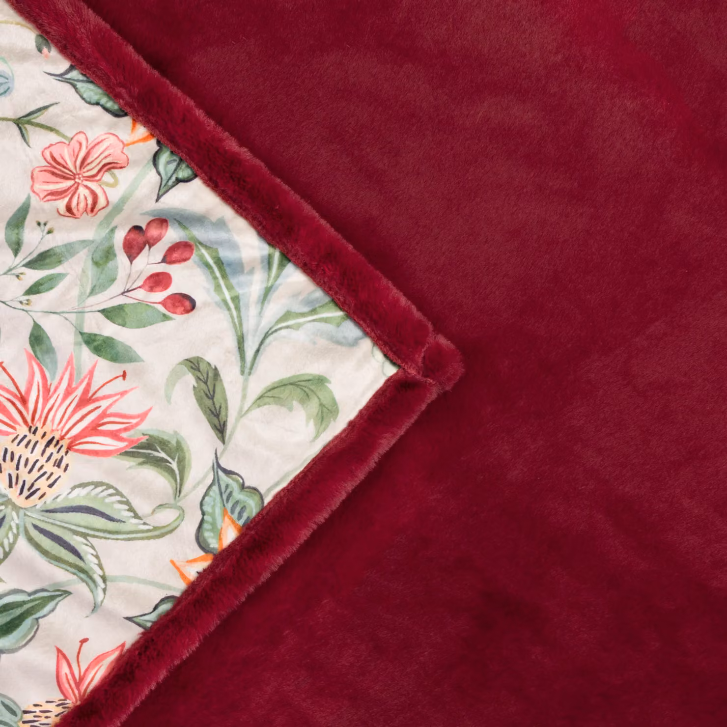 Wylder Beatrice Floral Faux Fur Throw, Multicolour, W: 130 cm, D: 180 cm – 3