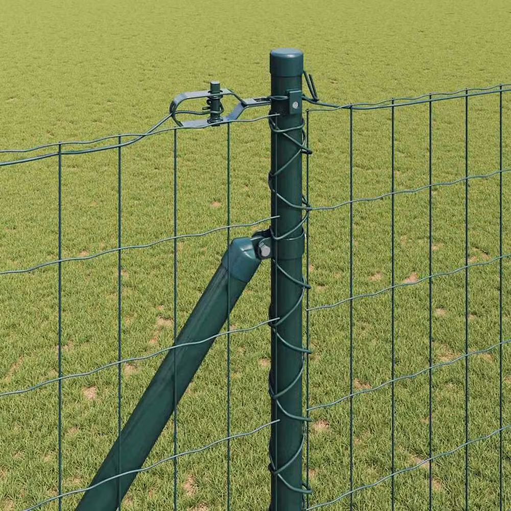 Berkfield Home Green Euro Fence with 7 Spike Posts, Galvanised Steel, 1.6 x 10 m – 3