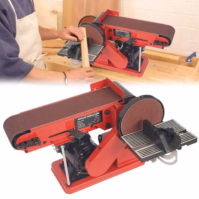 Havendro 500W Benchtop Belt and Disc Sander, 390mm, Red – 1