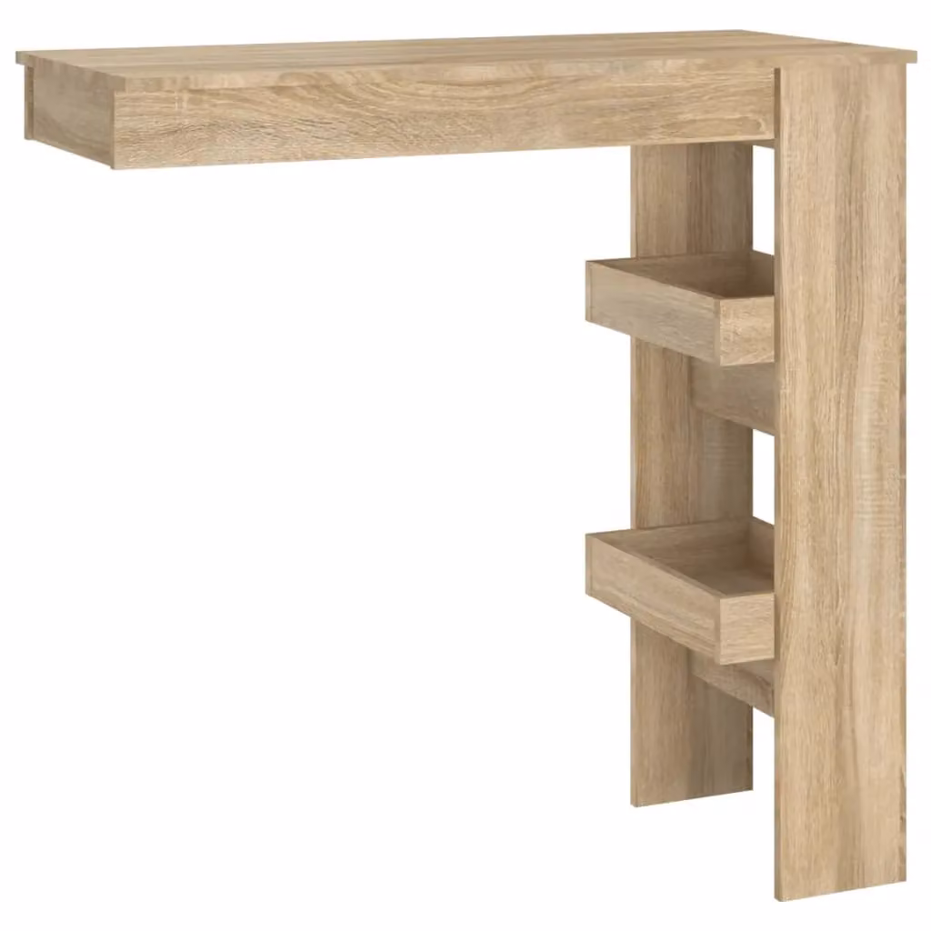 Berkfield Home Wall Bar Table in Sonoma Oak, Brown, W: 102 cm, D: 45 cm, H: 103.5 cm – 2