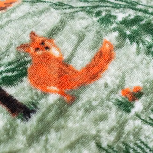 Furn Lodge Wood Sherpa Fleece Throw in Green, W/D/H: 130 x 150 cm – 3