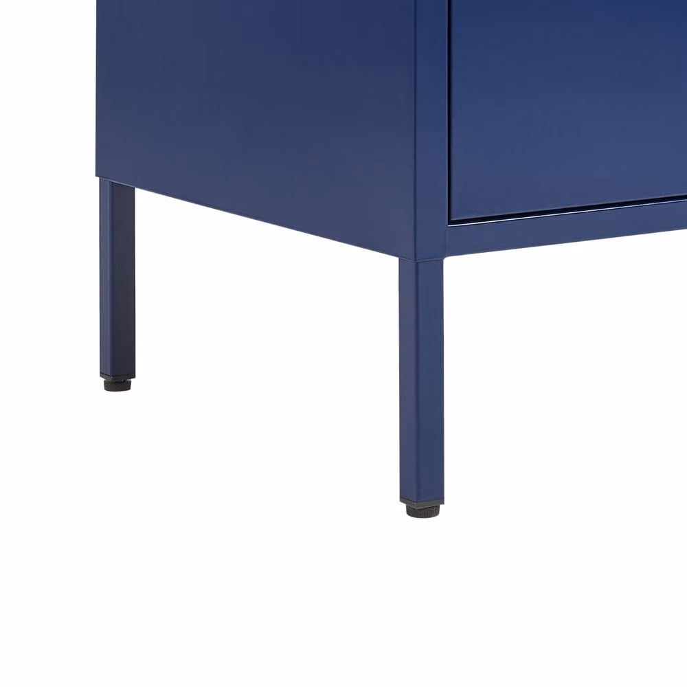 Wyld and Coco Blue Metal Industrial Two-Door Sideboard – 6