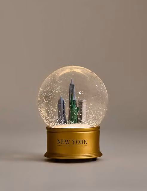 M&S New York City Pre-Lit Multicolour Glass Snow Globe