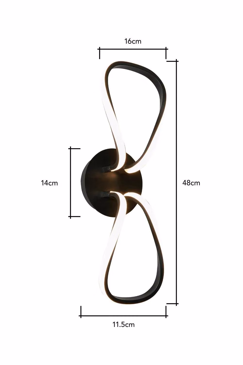 BHS Lighting Alvar Modern Up and Down Wall Light in Black – 3
