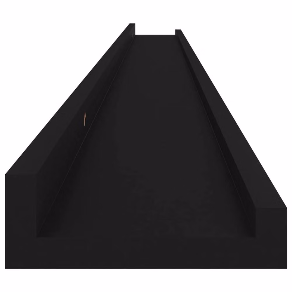 Berkfield Home Wall Mounted Shelves, 2 Piece Set, Black, W: 115 cm, D: 9 cm, H: 3 cm – 5