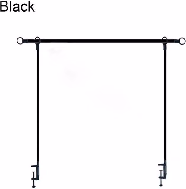 FLAVORA Adjustable Metal Tabletop Backdrop Support Stand in Black
