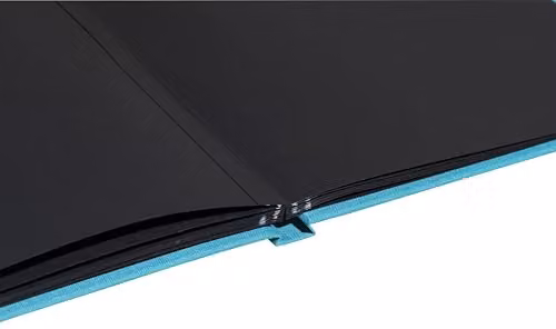 Exacompta Pop'N Co Photo Album with Cyan Fabric Cover and Personalisation Window, Holds 60 Photos, W x D: 25 x 25 cm – 2