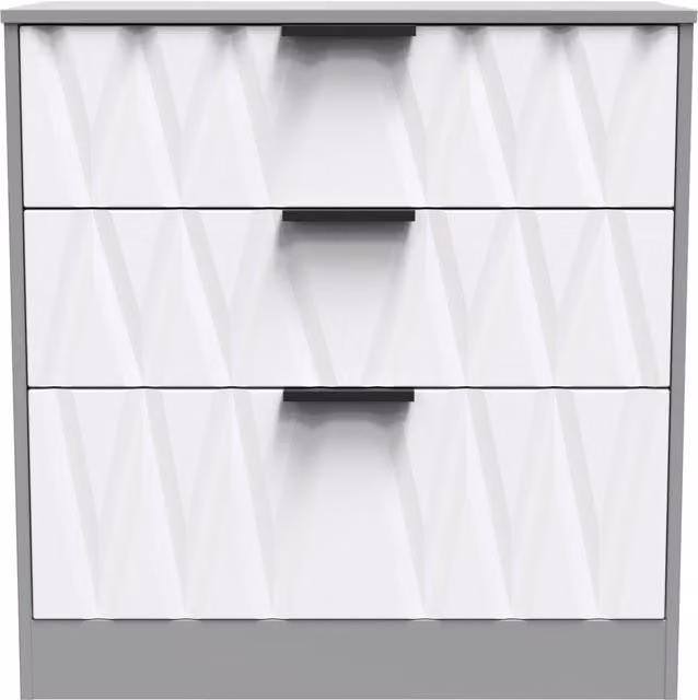 Ready Assembled 2 U Washington 3 Drawer Deep Chest in Black, Gold, Multicolour or White